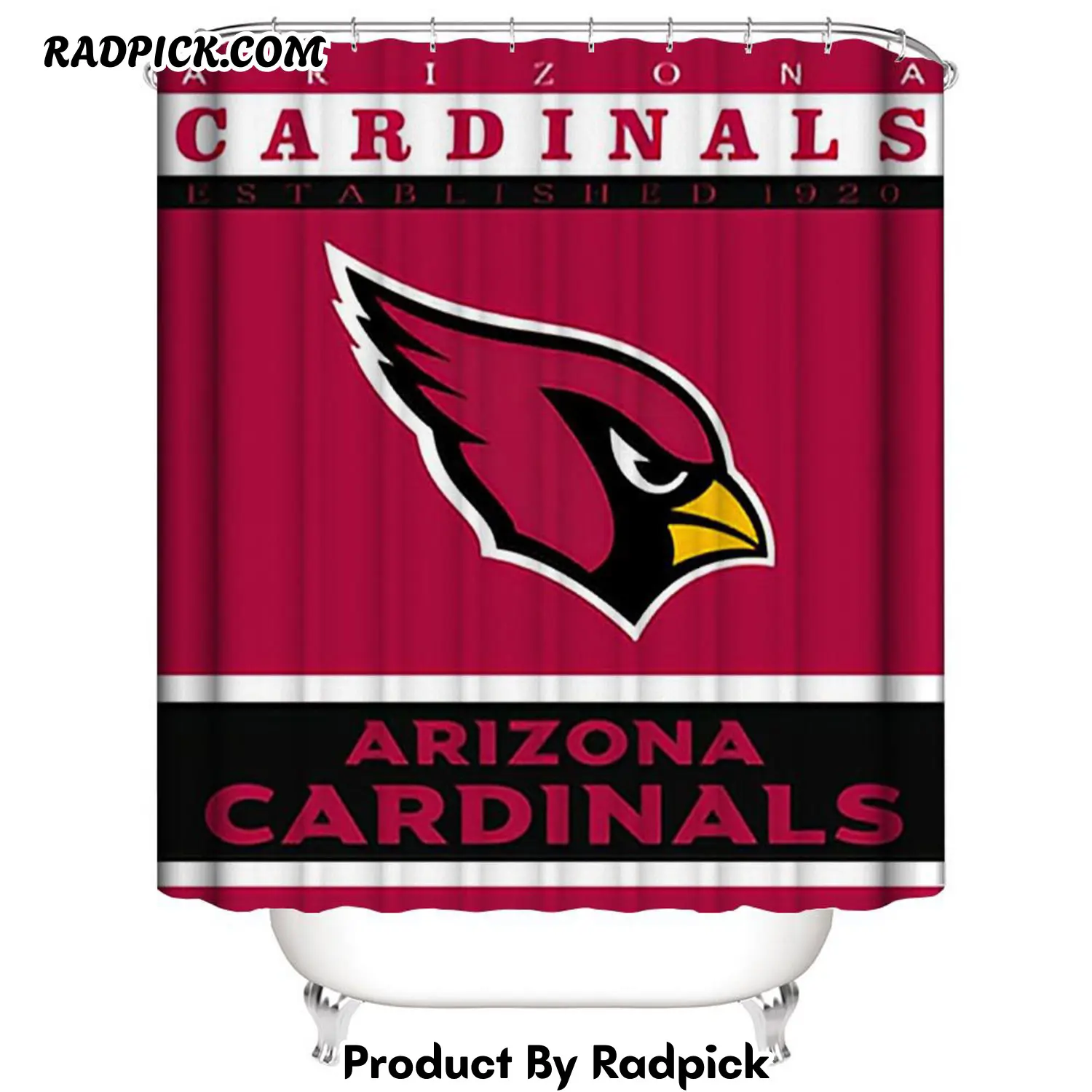 Football team flag phoenix arizona cardinals shower curtain rp387910